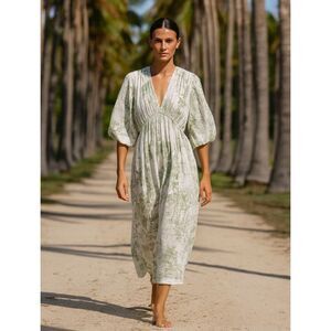 Milio Milano Cotton Gauze maxi Dress Small